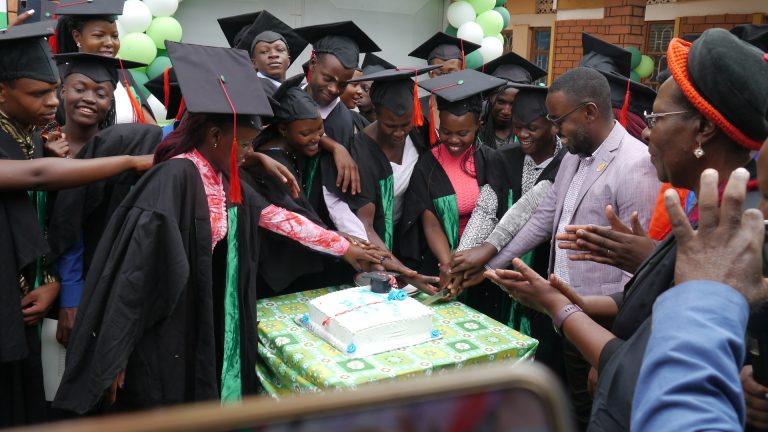 cutting of the graduation cakes